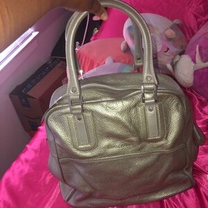 Longchamp Metallic Gray Tote